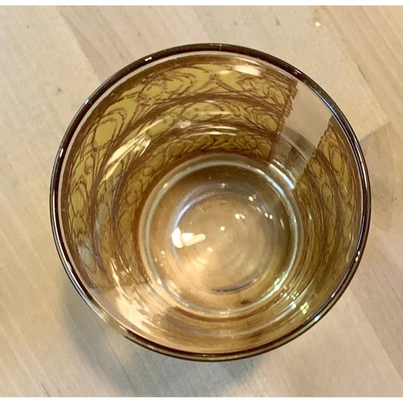 Vintage 1960s George Briard Gold Circle Whiskey Glasses Set of 3 - Picture 5 of 6
